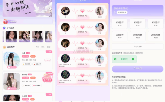 最新陪玩陪聊系统网站源码 娱乐交友系统公众号版