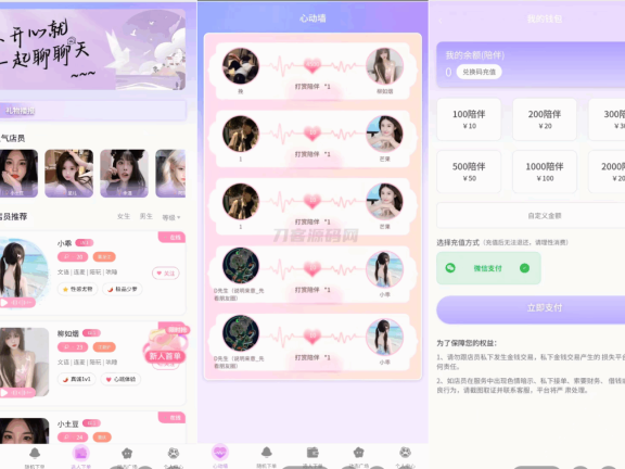 最新陪玩陪聊系统网站源码 娱乐交友系统公众号版